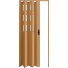 Faran Dekorasyon 160 x  215 Meşe Renk Camlı Pvc Akordiyon Katlanır Kapı - Frnakmodel-104