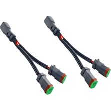 Sharplace 2 Pimli Soket Adaptör Konnektörü Erkek Dişi Dişi Led Işığı Için Elektrik (Yurt Dışından)