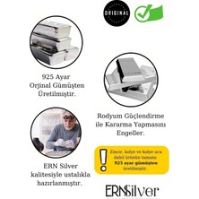 ERN Silver Hediye Kutulu 925 Ayar Gümüş Rodyumlu Kar Tanesi Kolye Kırmızı Beyaz Taşlı Sevgiliye Kar Kolyesi