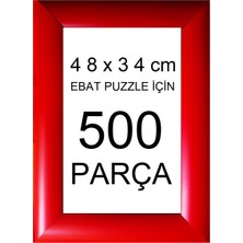 Sar Plus Balıksırtı Puzzle Çerçevesi 500 Parça Için Ebat 48 x 34 cm Kırmızı