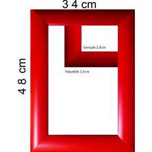 Sar Plus Balıksırtı Puzzle Çerçevesi 500 Parça Için Ebat 48 x 34 cm Kırmızı