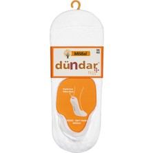 Dündar 6913 Dündar Bayan Modal Silikonlu Babet 6 Lı Beyaz