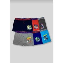 Tutku 0253 Tutku Çocuk Elestan Baskılı Boxer 6 Lı