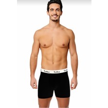 Tutku 0400 Erkek Elestan Spor Boxer Siyah 3 Lü