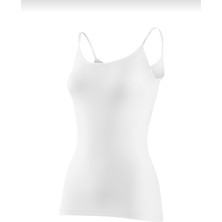 Yıldız 2170 Beyaz Kadın Likralı İp Askılı Atlet 3'lü