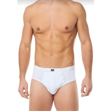 Tutku 0109 Erkek Pamuklu Penye Slip Külot Beyaz Desenli 6'lı Paket İçeriği ile Rahat Kullanım