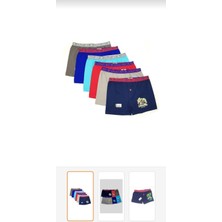 Tutku 0253 Desenli Erkek Çocuk Likralı Boxer Şort 6 Lı