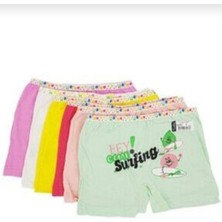 Tutku 0181 Kız Çocuk Desenli Boxer 6'lı Yumuşak Dokulu ve Renkli Kumaş ile Eğlenceli Seçim