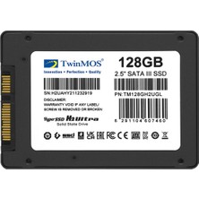 Twinmos 128GB 2.5" Sata3 SSD (580MB-550MB/S) Tlc 3dnand Grey (TM128GH2UGL)