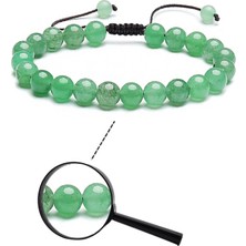 Tesbih Atölyesi Sertifikalı Doğal Aventurin Taşı Doğal Taş Bileklik