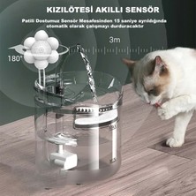 Daily Link Hareket Sensörlü Kedi Köpek Için Sessiz Şeffaf Otomatik Su Pınarı Çeşmesi Sebili