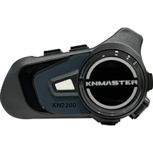 Knmaster KN2200 Motosiklet Kask Interkom Bluetooth Intercom Kulaklık Seti Gri