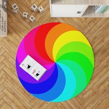 Homefesto Dekoratif Pamuklu Dokuma Taban Ince Leke Tutmaz Yıkanabilir Modern Eğlenceli Çocuk Halısı