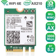 Intel AX210NGW AX210 Wi-Fi Kartı Wifi 2400MBPS