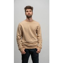 Kamba Bisiklet Yaka Bej Sweatshirt