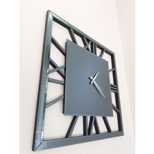 Ayna Denizi Time Smoked Model Füme Renk 70 Cm x 70 Cm Dekoratif Aynalı Duvar Saati