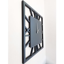 Ayna Denizi Time Smoked Model Füme Renk 70 Cm x 70 Cm Dekoratif Aynalı Duvar Saati