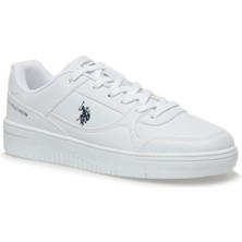U.S. Polo Assn.  Lee 3fx Beyaz Erkek Sneakers Suni Deri Malzemeden Düz Tabanlı Şık Tasarım