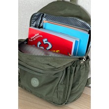 Nemo Bags  Haki Sırt Çantası Okul Çantası Laptop ve Seyahat Çantası Su Geçirmez Spor Çanta