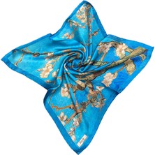 Turkish Silk Store Van Gogh Badem Ağacı Ipek Bandana Fular