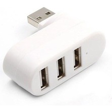 Valkyrie 3 Portlu USB 2.0 Hub Döner Kafalı Splitter Hub Adaptör Beyaz