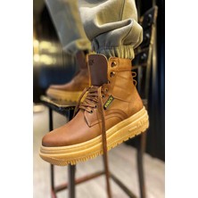 Rainon Store Taba Deri Yüksek Taban Erkek Spor Bot