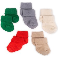 Novibaby 5'li Bambu Yenidoğan Bebek Çorabı I Winter I 0-6 Ay