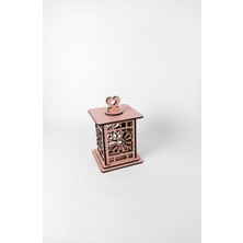 Faumea Ahşap Mumluk Pembe