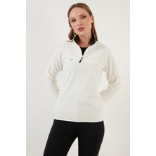 Lela Slim Fit Yumuşak Dokulu Anti-Pilling Tüylenme Yapmayan Yarım Fermuarlı Polar Bayan POLAR 5907000