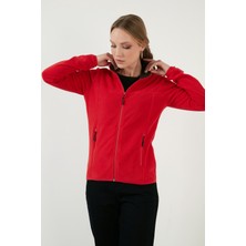 Lela Slim Fit Anti-Pilling Tüylenme Yapmayan Fermuarlı Cepli Polar Hırka Bayan POLAR 5907002