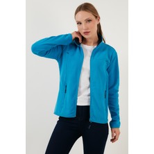 Lela Slim Fit Anti-Pilling Tüylenme Yapmayan Fermuarlı Cepli Polar Hırka Bayan POLAR 5907002