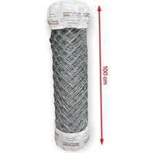 Cihan Çit Galvanizli Örgü Tel Bahçe Çiti - 2,00 mm Kalınlık 70*70 Göz Aralığı H:100 cm L:10 Metre