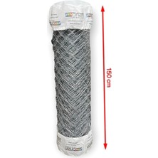 Cihan Çit Galvanizli Örgü Tel Bahçe Çiti - 2,00 mm Kalınlık 70*70 Göz Aralığı H:150 cm L:10 Metre