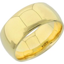 İryum Kadın Altın Hafif 8mm Klasik Bombe Alyans