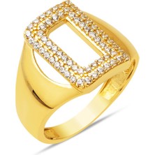 Bilezikci 14 Ayar Altın D Harfi Yüzük