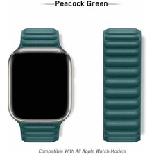 Nezih Case Apple Watch 2/3/4/5/6/7/8/se/ultra 42MM 44MM 45MM 49MM Mıknatıslı Deri Baklalı Kordon