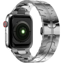 Nezih Case Apple Watch 2/3/4/5/6/7/8/9/se/ultra 42MM 44MM 45MM 49MM Metal Baklalı Klipsli Paslanmaz Çelik Kordon