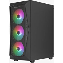 Aerocool Falcon 4X12CM Frgb LED Fan, Tempered Glass Yan Panel, USB 3.0 Oyuncu Kasası (Ae-Flc)