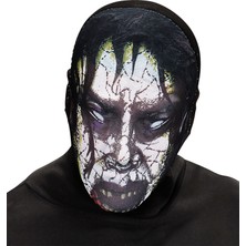 Hilall Shop Kafaya Tam Geçmeli Bez Zombie Maskesi - Streç Korku Maskesi - 3D Baskılı Maske Model 6