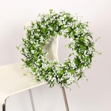 Acelit 43CM Yuvarlak Yeşillik Çelenk Çelenk Çiftlik Evi Asma Dekorasyonları (Yurt Dışından)