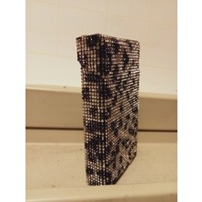 Nes Gift Siyah ve Gümüş Leopar Swarovski Taşlı Touch Sigara Kutusu