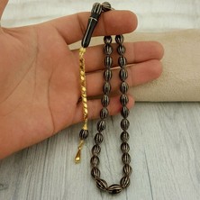 Takı925 14 Ayar Altın Püsküllü 12 Yarma Erzurum Oltu Taşı Tesbih