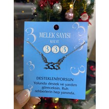 Ponçik Accessories 333 - Kanatlı Melek Sayısı Kolye (Destekleniyorsun)