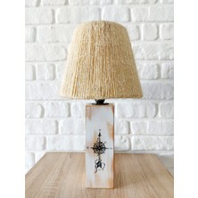 Retro Now Compass Ahşap Ayaklı Abajur