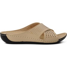 Bento Ayakmod Bento 16.004 Bej Kadın Günlük Terlik