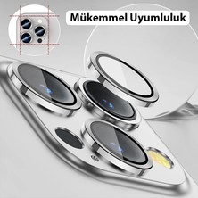 Ason Plus Ally iPhone 14 Pro-14 Pro Max 3D Metal Çerçeveli Kamera Lens Koruyucu