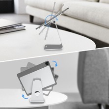 MTK Moveteck Manyetik Magsafe Metalik iPad Standı Tutucu 360 Derece Dönen Ayarlanabilir Ipad Pro 12.9 Inç 3 /4 / 5/6.nesil Ofis Tip