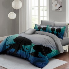 Monohome Sevgililer Günü Çift Kişilik Nevresim TAKIMI%100 Pamuk Saten We