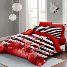 Monohome Sevgililer Günü Çift Kişilik Nevresim TAKIMI%100 Pamuk Saten Fantastic Love