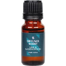 Scentfume Lime & Sandalwood Koku Difüzörü Esansı, Difüzör Parfümü, Ev Kokulandırma 10 ml